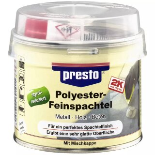 presto Polyester-Feinspachtel, weiß, (mit Härter), 250g