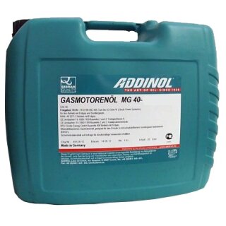 Addinol Gasmotorenöl MG 40 PowerSynth, 20 Liter