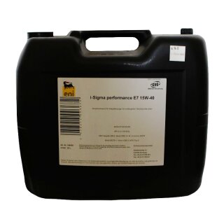 eni i-Sigma performance E7 SAE 15W-40, 20 Liter