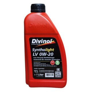Divinol Syntholight LV 0W-20, 1 Liter