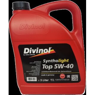 Divinol Syntholight Top 5W-40, 5 Liter